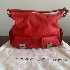 Marc Jacobs red leather satchel handbag
